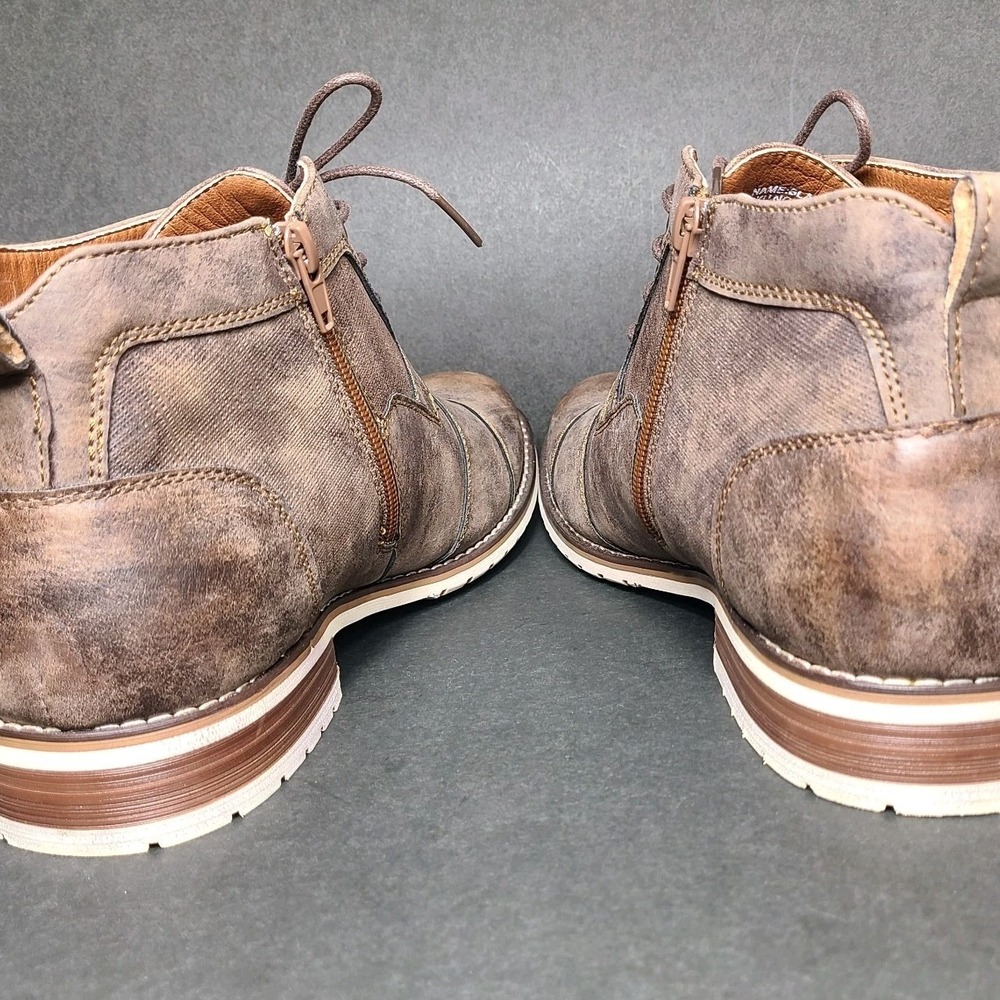 Ferro Aldo Blaine Mens Chukka Boots Size 11 Brown Distressed Lace Up Ankle - Picture 5 of 10